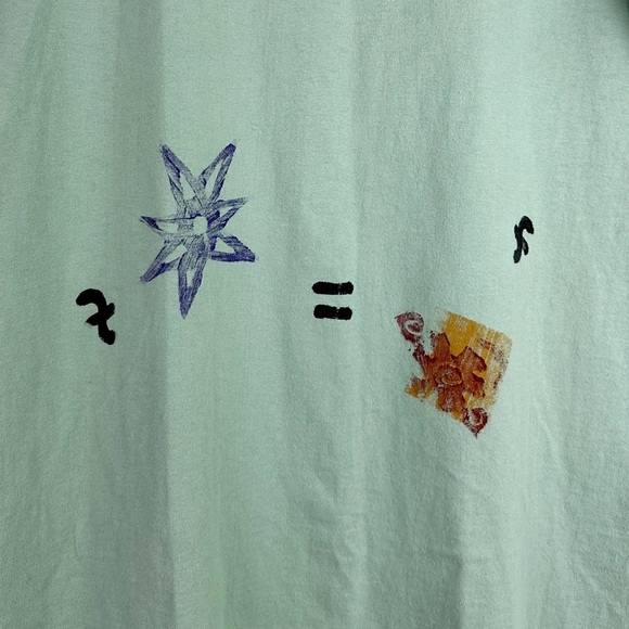 Vintage Sage Green Painted Stamped Tunic - Picture 8 of 9